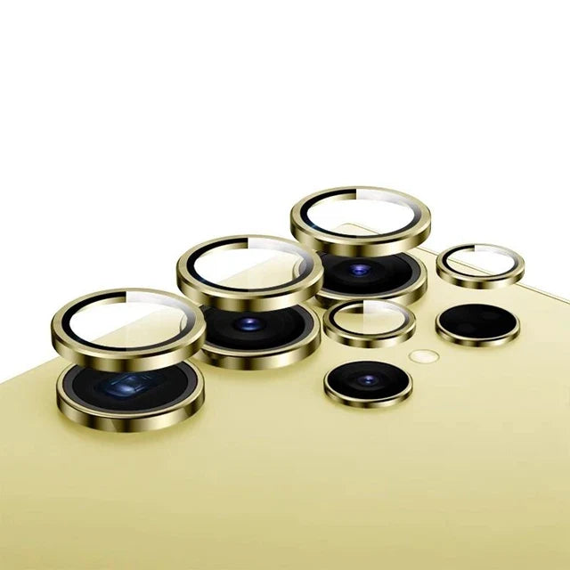 Camera Metal Ring Glass For Samsung Galaxy S24 Ultra S23 Plus Back Lens Cover Protector For Samsung S24+ S24Ultra Lens Cap Case