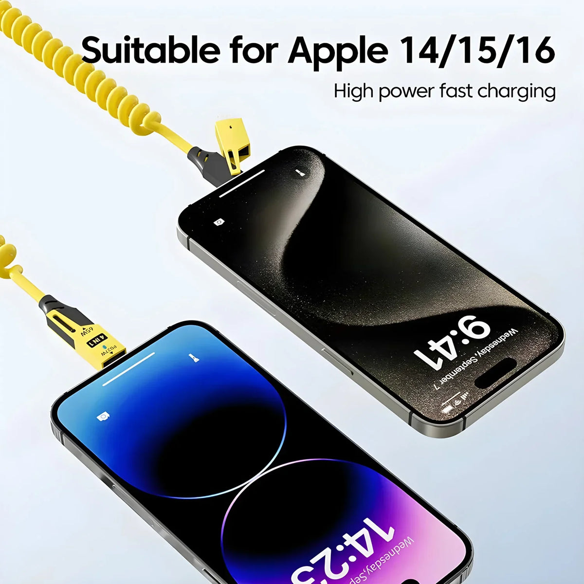 65W Quick Charger Spring USB Cable 4 in 1 Spring Data Cable 6A USB Typ ...