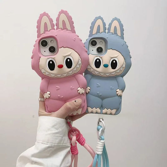 3D Cartoon Kawaii LaBuBu Monster Soft Silicone Phone Case