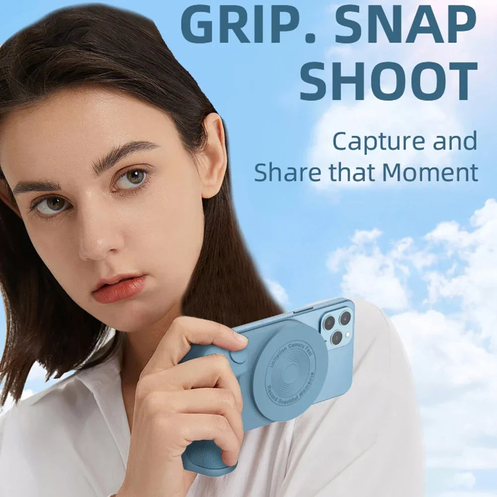 3 in 1 Camera Holder Grip Type-C Charging Multifunctional Magnetic Photo Bracket Bluetooth-compatible Anti-shake for Android/iOS