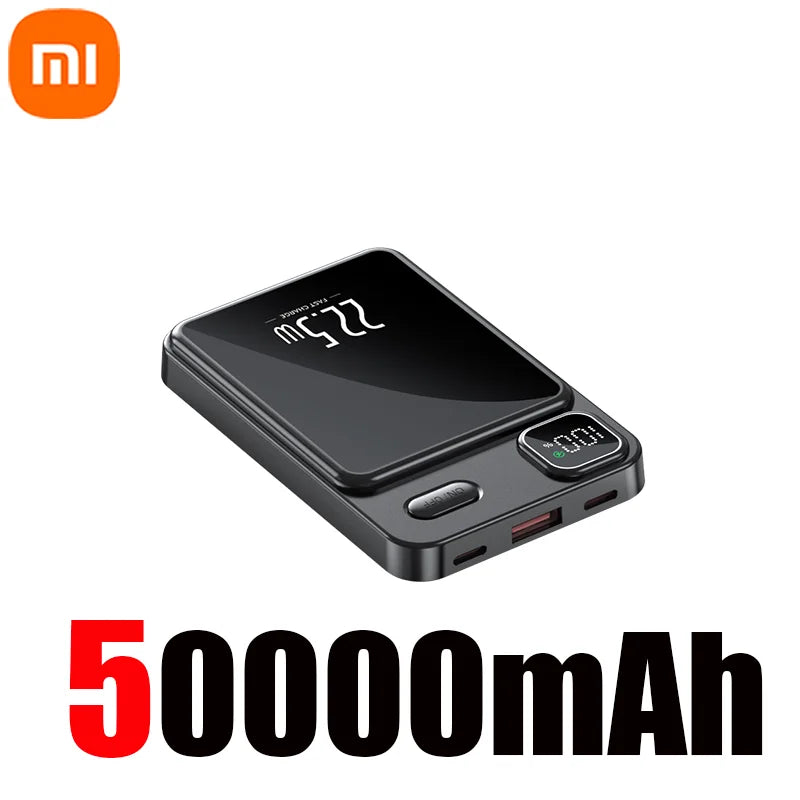Xiaomi 50000mAh Wireless Magnetic Power Bank Portable Fast Charging External Battery for Magsafe Android iPhone 13 14 15 Samsung