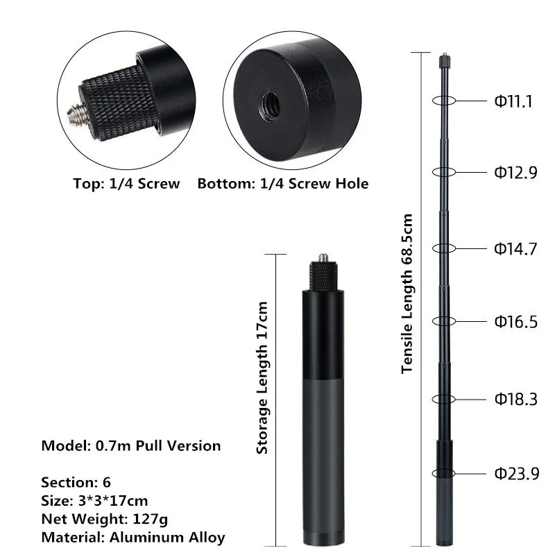 Invisible Selfie Stick for Insta360 X3 X2 Selfie Stick Bullet Time Bundle Handle for Insta360 X4 Panoramic Camera Accessorie DJI