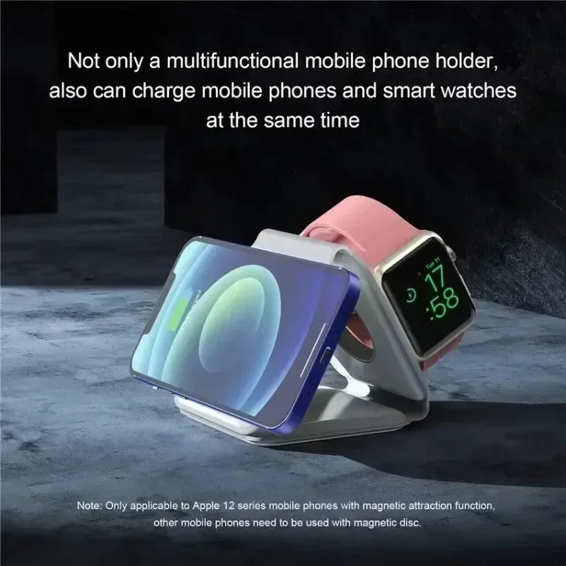 Foldable 3-in-1 Wireless Charger Dock For iPhone 16 15 14 13 12 Pro Max Apple Watch 10/9/8/7/6/5 AirPods Pro Fast Charging Pad