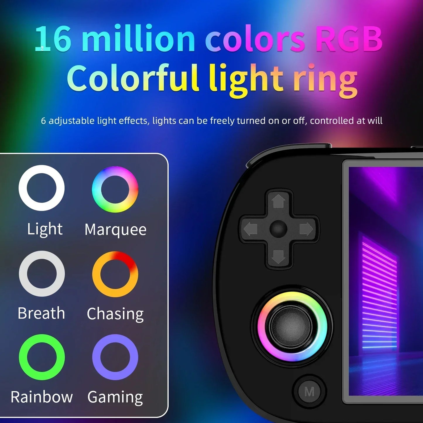 ANBERNIC RG40XX H Handheld Game Console 4'' Screen Linux System Joystick RGB Lighting Effect RG40XXH Video Player Smartpro Gifts