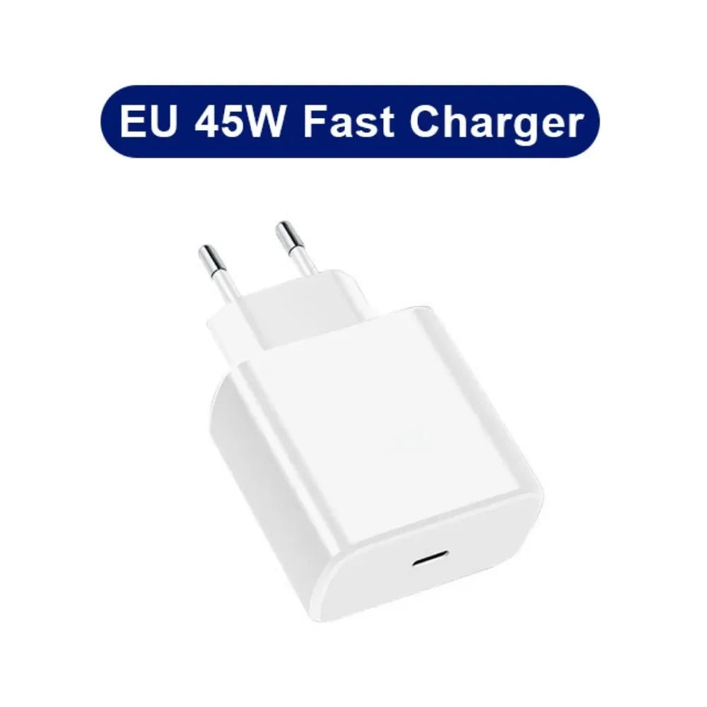 45W PD Charger For Samsung Galaxy S24 S23 S22 Type C Quick Charge USB C to Type C Cable Fast Charging Mobile Phone Wall Adapter