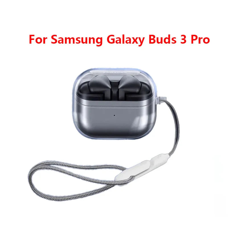 Clear Earphone Case For Samsung Galaxy Buds 3 Pro TPU Shell Transparent Headphone Cover For Galaxy Buds 3Pro Protective Cover