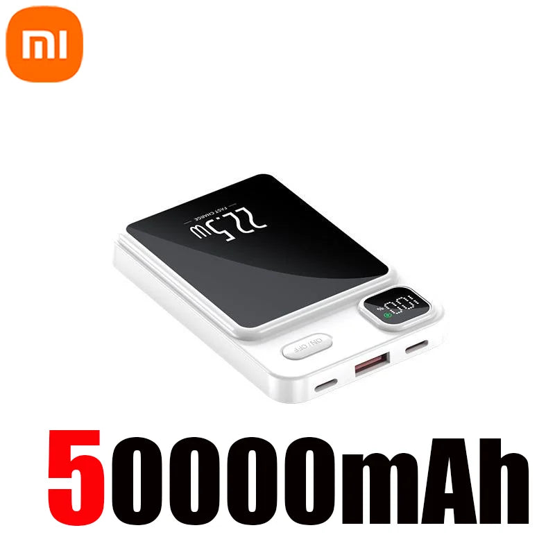 Xiaomi 50000mAh Wireless Magnetic Power Bank Portable Fast Charging External Battery for Magsafe Android iPhone 13 14 15 Samsung