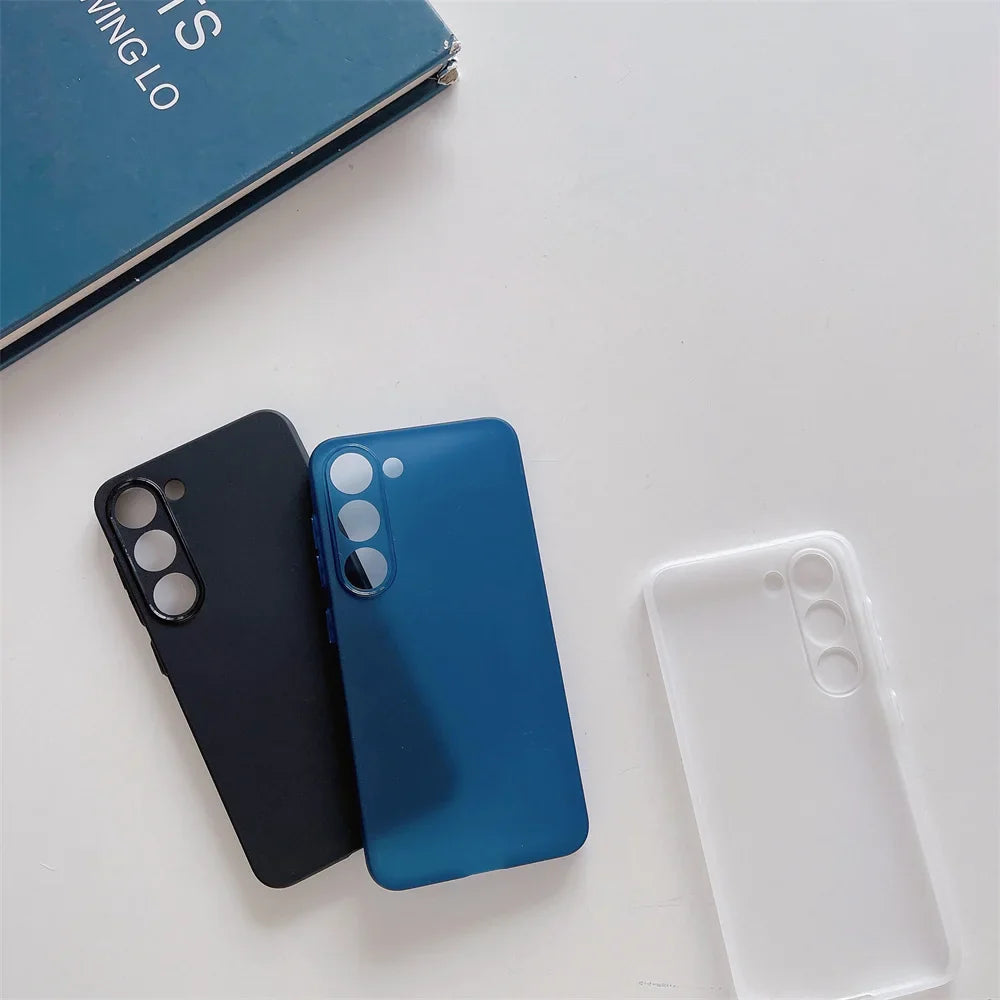 Thin Matte Shockproof Case For Samsung Galaxy S24 S23 S22 Ultra S21 Plus FE A52 A53 A73 A72 A32 A14 A54 Note 20 Ultra TPU Cover