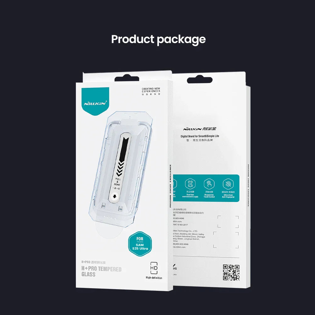 Nillkin for Samsung Galaxy S25 Ultra S25 Plus H+PRO Anti-Explosion Tempered Glass Phone Screen Protector with film sticking tool