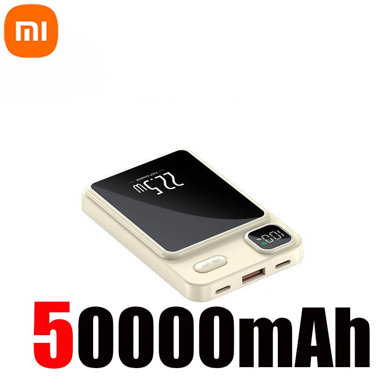 Xiaomi 50000mAh Wireless Magnetic Power Bank Portable Fast Charging External Battery for Magsafe Android iPhone 13 14 15 Samsung