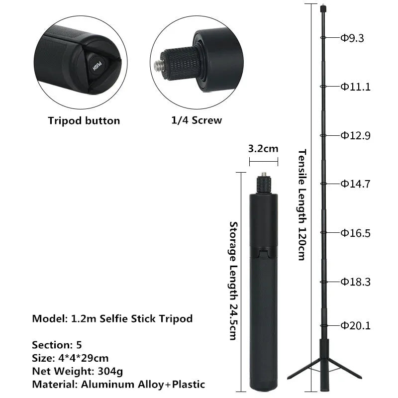 Invisible Selfie Stick for Insta360 X3 X2 Selfie Stick Bullet Time Bundle Handle for Insta360 X4 Panoramic Camera Accessorie DJI