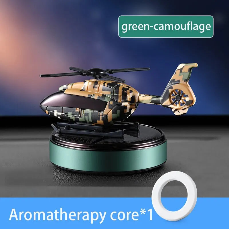 Car Air Freshener Solar Helicopter Interior Accessories Decoration Propeller Rotating Auto Flavoring Perfume Diffuser Supplies