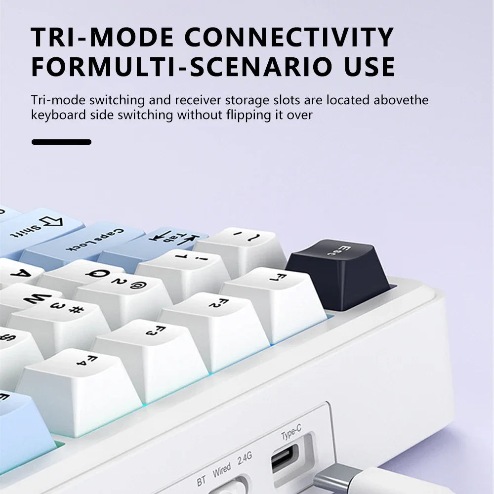 AULA F75 MAX Gaming Mechanical Keyboard 75% Wired/Bluetooth/2.4G Hot-Swap RGB E-sports Keyboard with TFT Screen for PC/Mac  ﻿