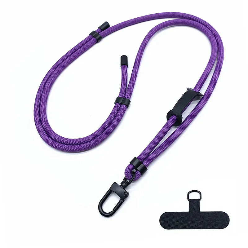 120-150cm Crossbody Phone Lanyard Anti-Loss Adjustable Nylon Strap For Sport Travel Lightweight Durable Cellphone Neck Strap