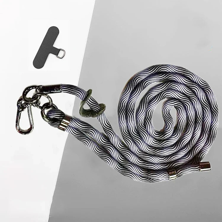 150CM Length Phone Lanyard Adjustable Detachable Neck Cord Outdoor Universal Crossbody Strap Card Clip for Mobile Phone Case
