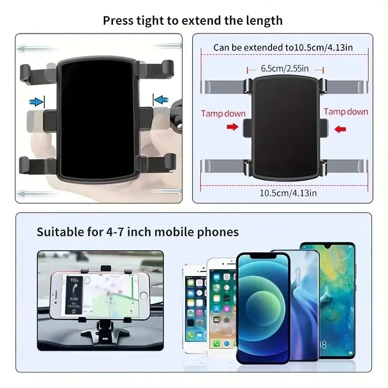 Car Phone Holder Stand Dashboard Car Clip Mount GPS Cell Mobile Phone Support in Car Bracket For All Phone iPhone Samsung Xiaomi
