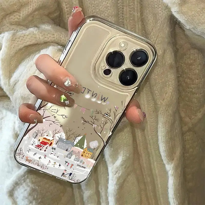 The Beautiful Snow Winter Phone Case For Samsung Galaxy A16 A55 A35 A15 A53 A14 A54 S22 S23 S24 S25Ultra FE Christmas Tree Cover