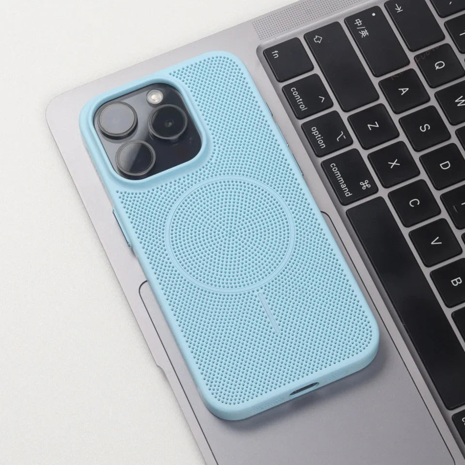 Cute Magnetic Heat Dissipation Phone Case for iPhone 14 15 16 Plus 11 12 13 16 Pro Max Matte Magsafe Charging Shockproof Cover