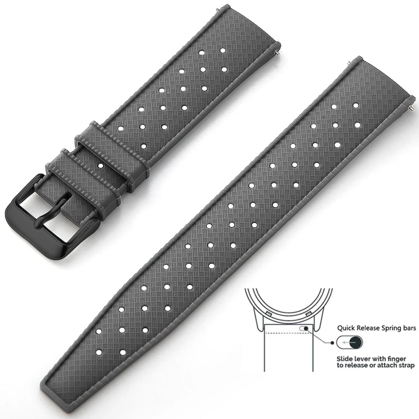 Tropical Silicone Watch Band Quick Release Watch Band 18mm 20mm 22mm Rubber Tropic Smart Watch Strap for Oris Seiko Citizen