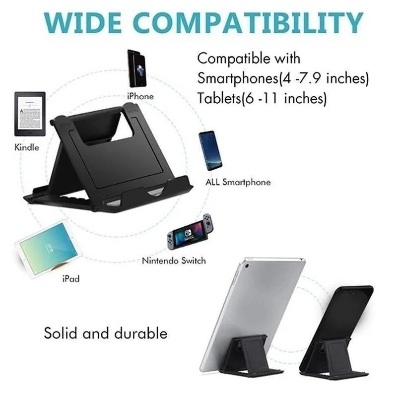 Mini Creative Portable Universal Folding Plastic Phone Holder Tablet Computer Stand