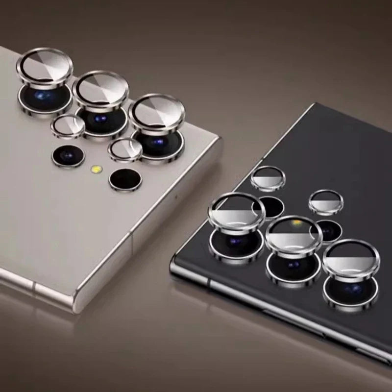 Metal Lens Ring Glass for Samsung Galaxy S24 Ultra S23ultra 5G Camera Protector Back Lens Cap Cover