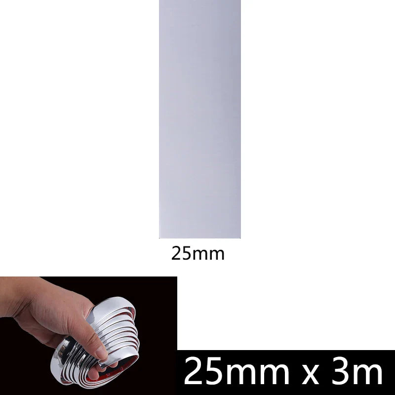 Blue Film Car Window Chrome Bright Strip Front Bumper Anti-Collision Strip Body Frame Body Modification Medium Mesh Trim Strip