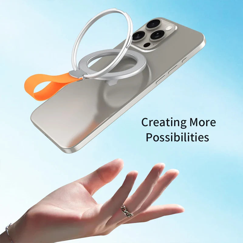 Universal Magnetic Phone Stand Grip Finger Ring Car Magsafe Holder Bracket Hand Strap For iPhone 15 14 12 Pro Max Plus Samsung