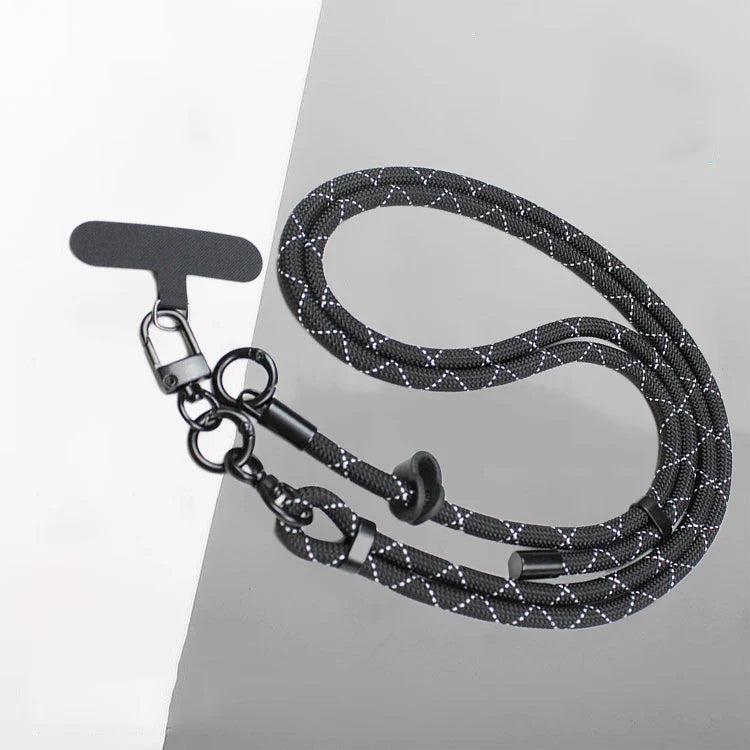 150CM Length Phone Lanyard Adjustable Detachable Neck Cord Outdoor Universal Crossbody Strap Card Clip for Mobile Phone Case