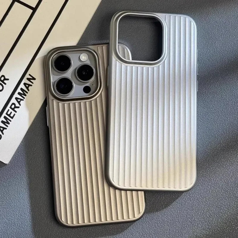 Matte Natural Titanium Grating Hard Phone Case for IPhone 16 15 14 13 ...