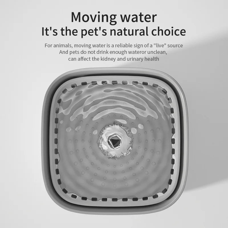 101oz/3L Pet Water Fountain Automatic Induction Circulating Filtering Cat Water Drinker USB Electric Mute Cats Water Dispenser