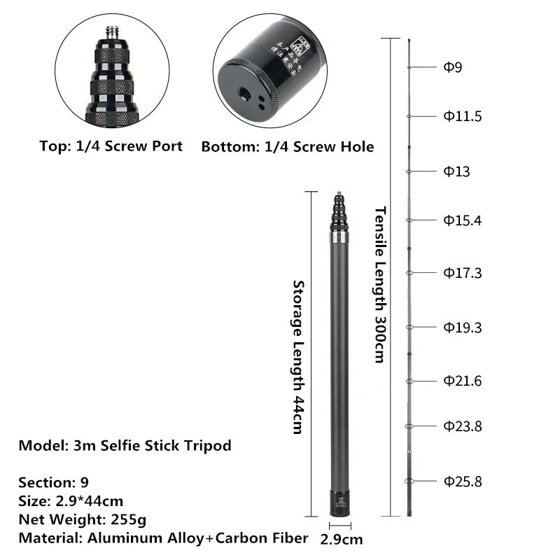 Invisible Selfie Stick for Insta360 X3 X2 Selfie Stick Bullet Time Bundle Handle for Insta360 X4 Panoramic Camera Accessorie DJI