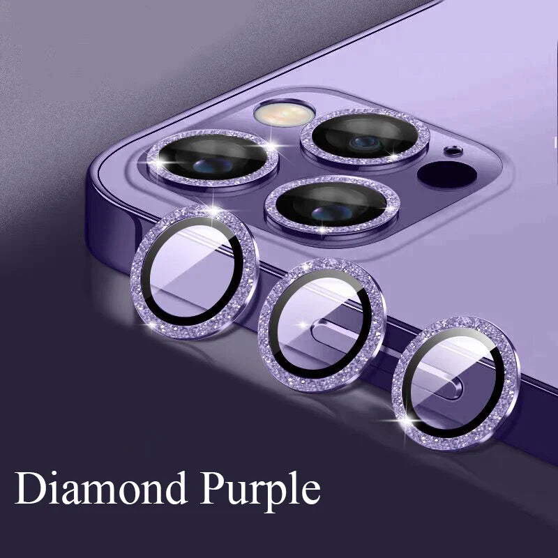 Camera Lens Protector For iPhone 11 12 13 14 15 Pro Max Mini 9H Tempered Glass Screen Protector Cover Film 14/15 Plus Metal Ring