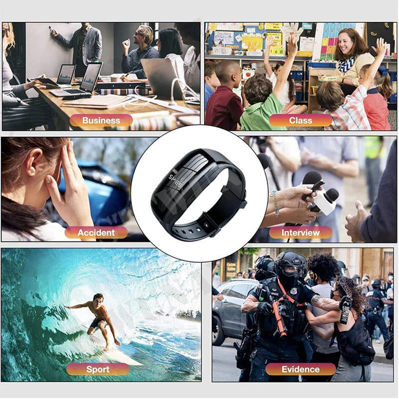 Mini camera watch 1080P HD DV Professional digital voice video recorder bracelet dictaphone sound small micro home secure