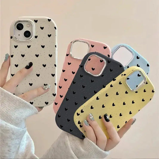 Case For Samsung Galaxy S24 S23 Ultra Plus S20 S21 FE A54 A35 A14 A15 A32 A52 A52S A05 A05S A23 A24 A25 Cover Love Heart Plating