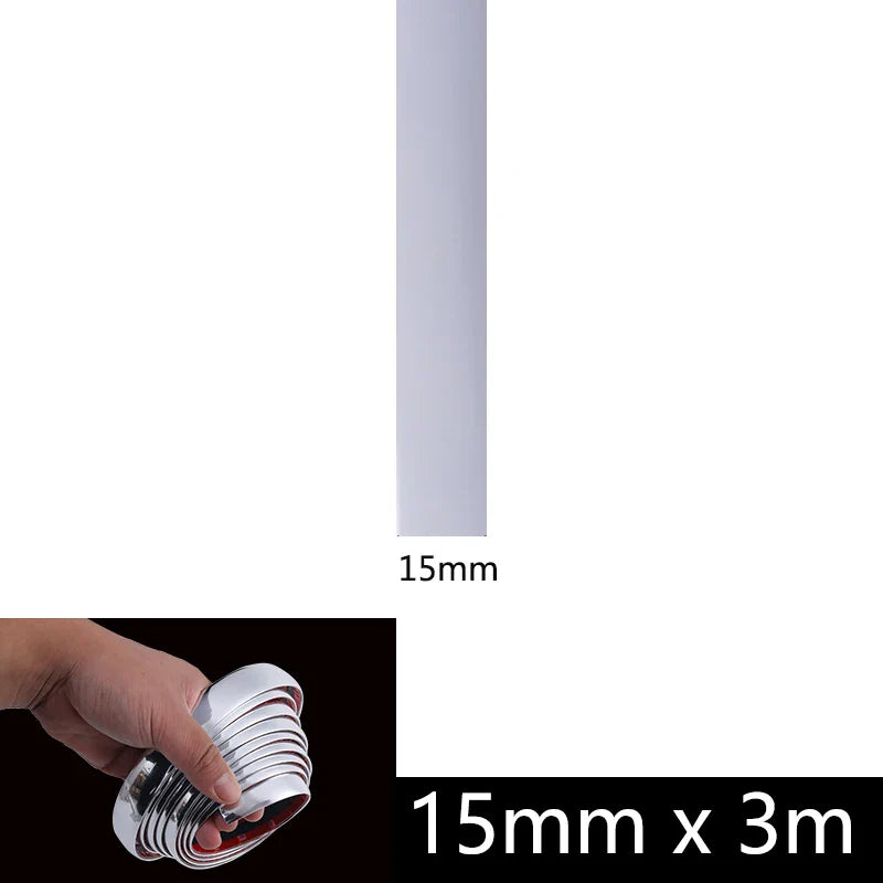 Blue Film Car Window Chrome Bright Strip Front Bumper Anti-Collision Strip Body Frame Body Modification Medium Mesh Trim Strip