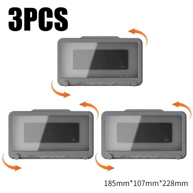 Phone Holder Bathroom Waterproof Home Wall Phone Case Stand Box Self-adhesive Touch Screen Phone Shell Shower Sealing Storage