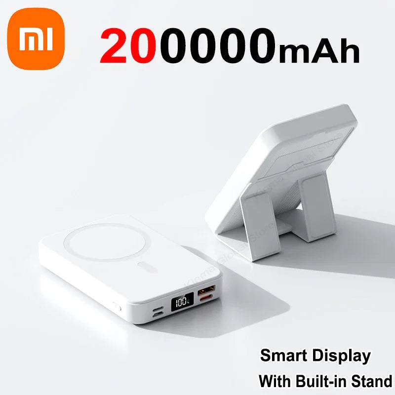 Xiaomi 200000mAh Power Bank 22.5W Magnetic Wireless With USB-C Ports Built-in Stand Fast Charging Power Bank For Iphone Samsung