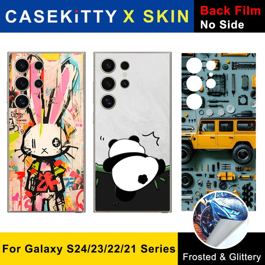 CASEKiTTY Skin Sticker For Galaxy S24 Ultra Back Film Samsung S23 FE S22 S21 Plus Protective Decal Wrap Back Screen Protector
