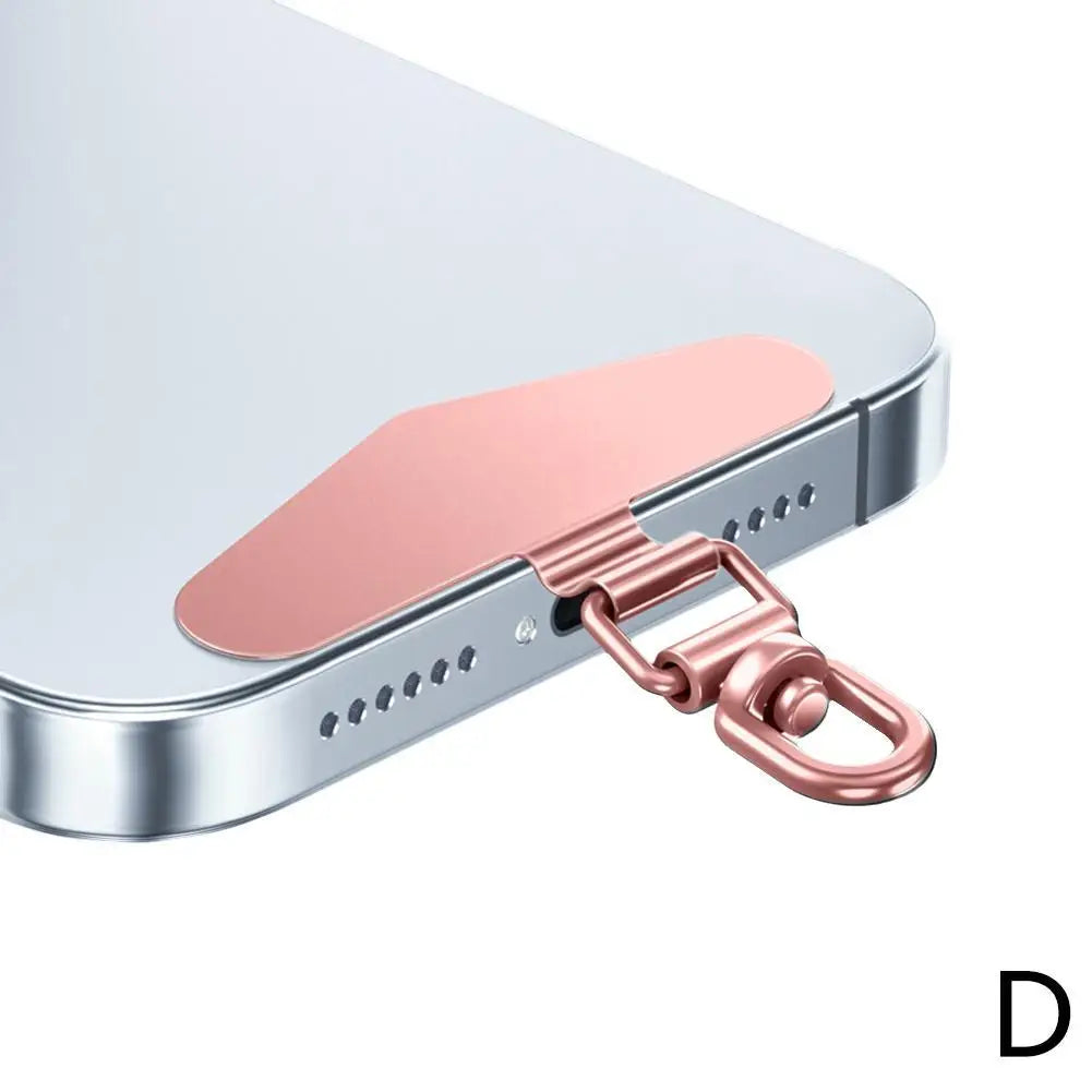 Upgrated 360 Rotatable Stainless Steel Phone Tether Tab Metal Patch Gasket Cellphone Lanyard Safety Connecter Piece New