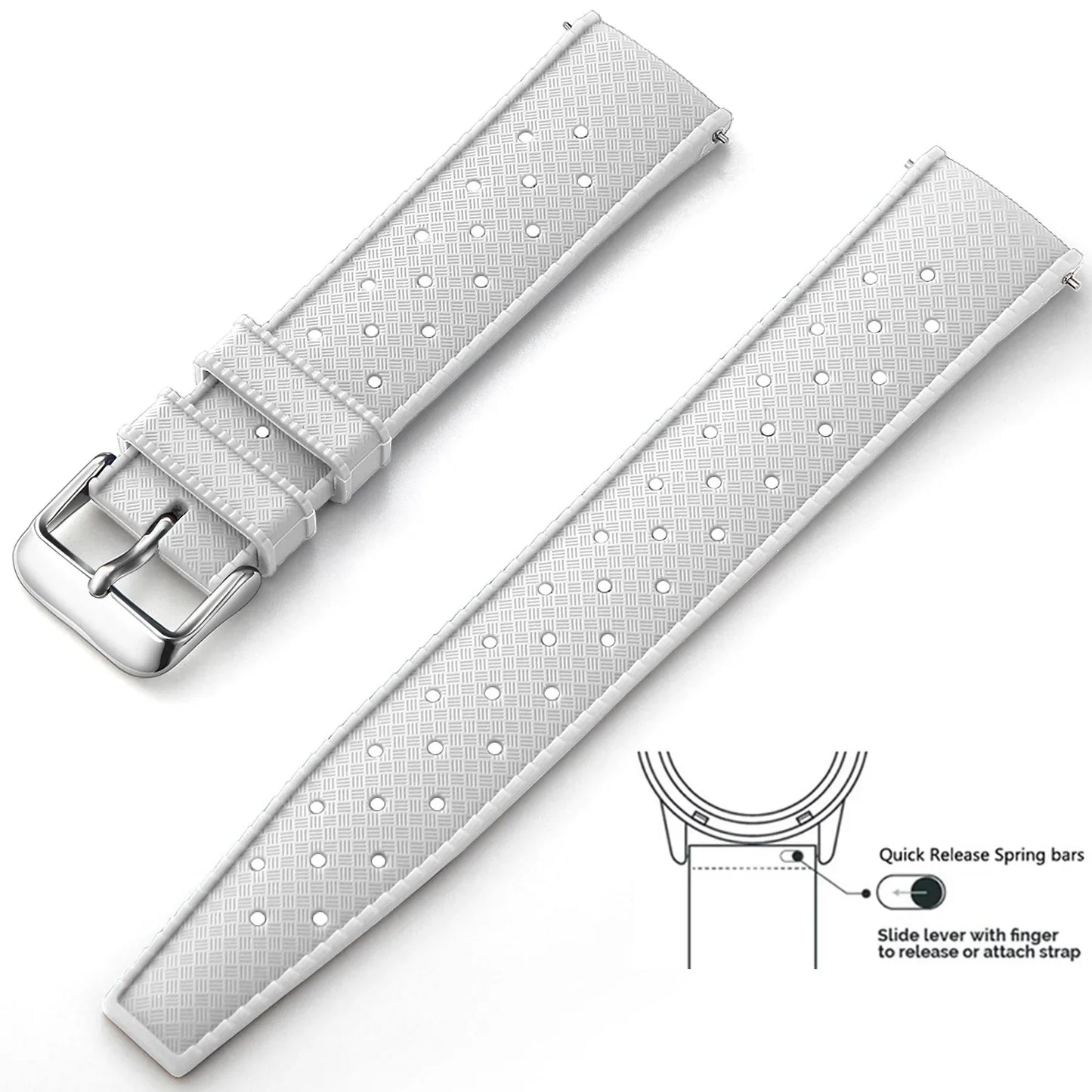 Tropical Silicone Watch Band Quick Release Watch Band 18mm 20mm 22mm Rubber Tropic Smart Watch Strap for Oris Seiko Citizen
