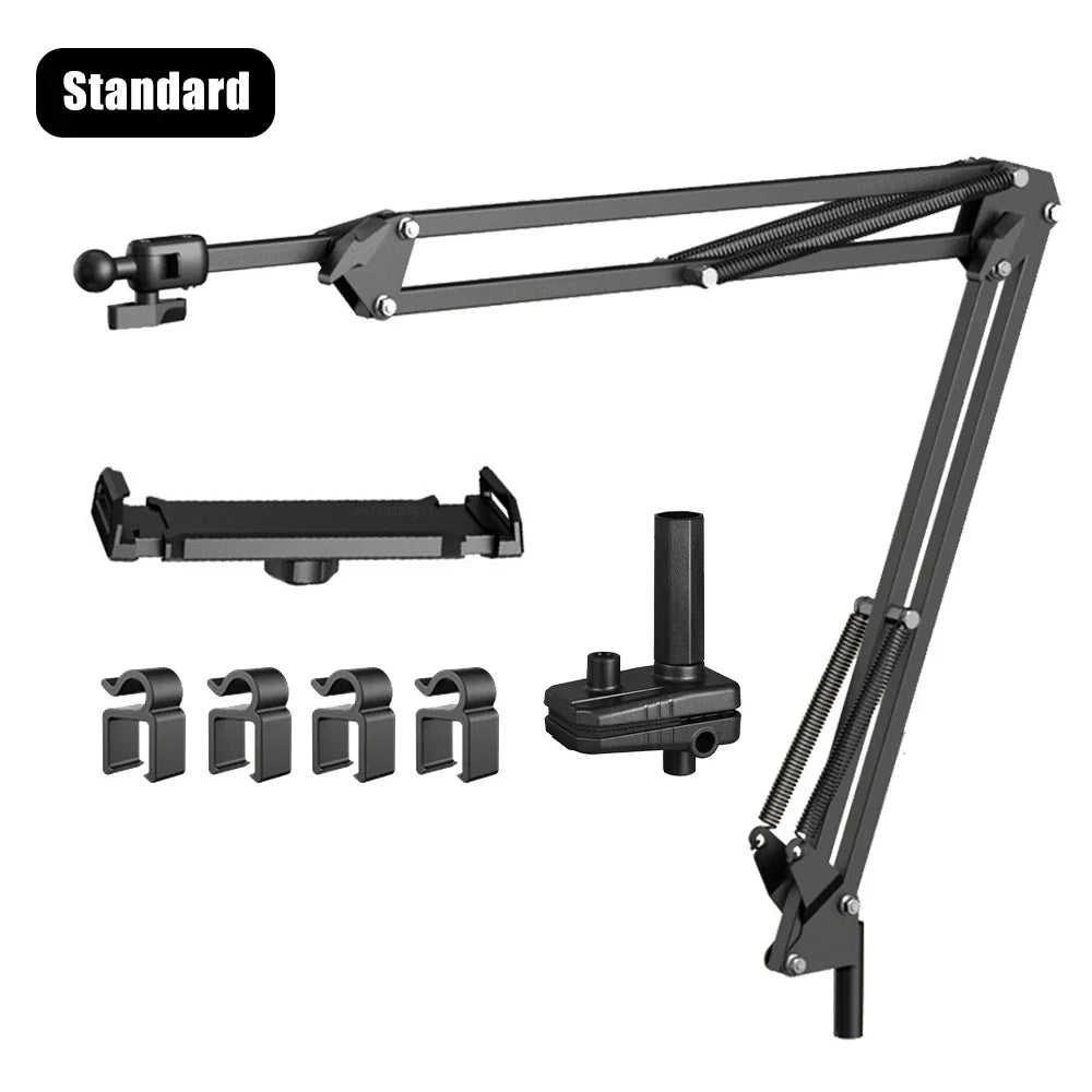 Tablet Stand Holder for Bed Rotatable Phone Stand for 4-12.9" iPad Pro Samsung Tab Xiaomi Pad Tablet Adjustable Holder Long Arm