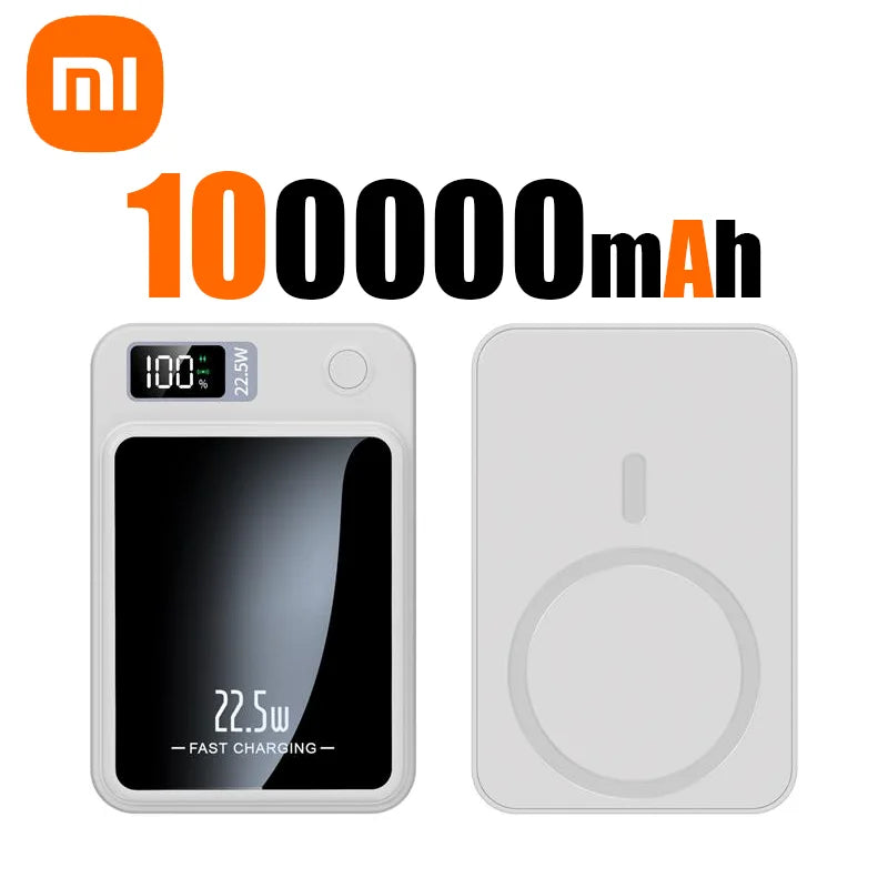Xiaomi Mijia Magnetic Wireless 100000mAh Power Bank Fast Charger For Magsafe Portable Auxiliary Battery Pack For Iphone Huawei