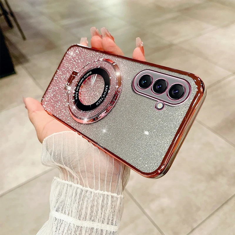 Samsung S24FE Case Luxury with bracket Glitter Case For Samsung Galaxy Note 20 Ultra 10 S24 S23 S22 S21 S10 S9 Plus Case Holder