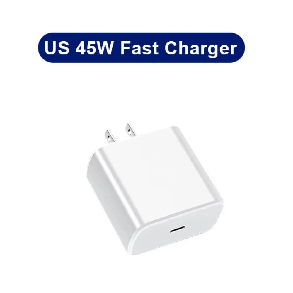 45W PD Charger For Samsung Galaxy S24 S23 S22 Type C Quick Charge USB C to Type C Cable Fast Charging Mobile Phone Wall Adapter