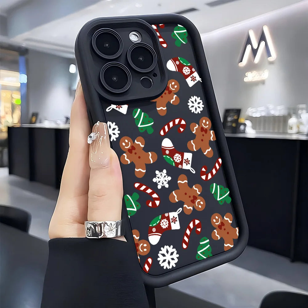 Santa Claus Elk Snowman Christmas Phone Case For Google Pixel 9 8 7 8A 7A Pro XL 4G 5G Soft Silicone TPU Back Cover