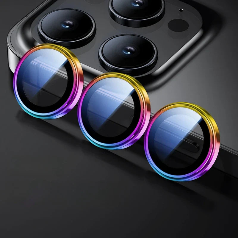 Metal Ring Lens Glass for iPhone 15 Pro Max 15pro Alloy Camera Protector Back Lens Film Cap Cover with Positioner