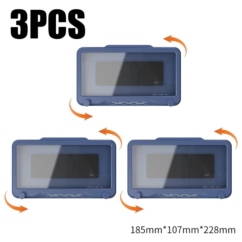 Phone Holder Bathroom Waterproof Home Wall Phone Case Stand Box Self-adhesive Touch Screen Phone Shell Shower Sealing Storage