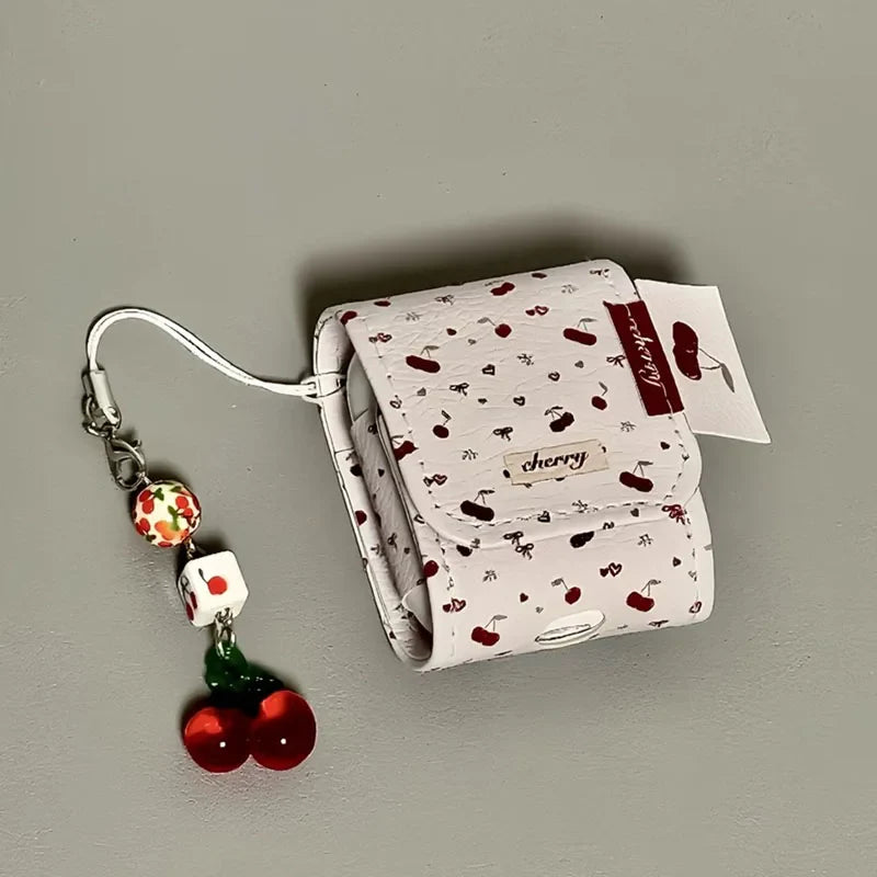 Cherry Is Suitable For Airpods Pro Headphone Case Airpods 1 2nd Generation Protective Case With Pendant Airpods 3rd Generation