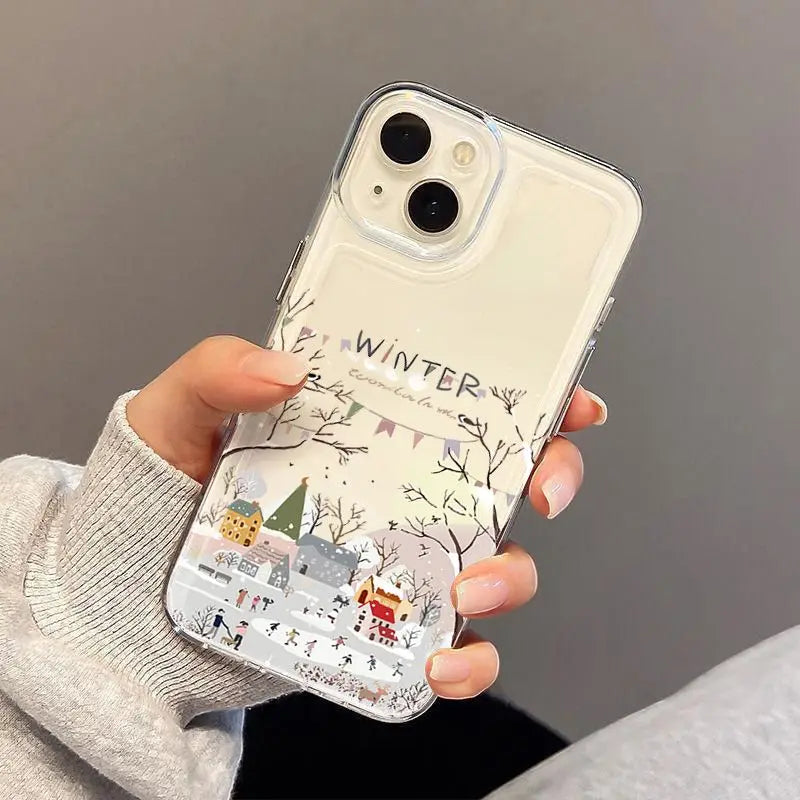The Beautiful Snow Winter Phone Case For Samsung Galaxy A16 A55 A35 A15 A53 A14 A54 S22 S23 S24 S25Ultra FE Christmas Tree Cover
