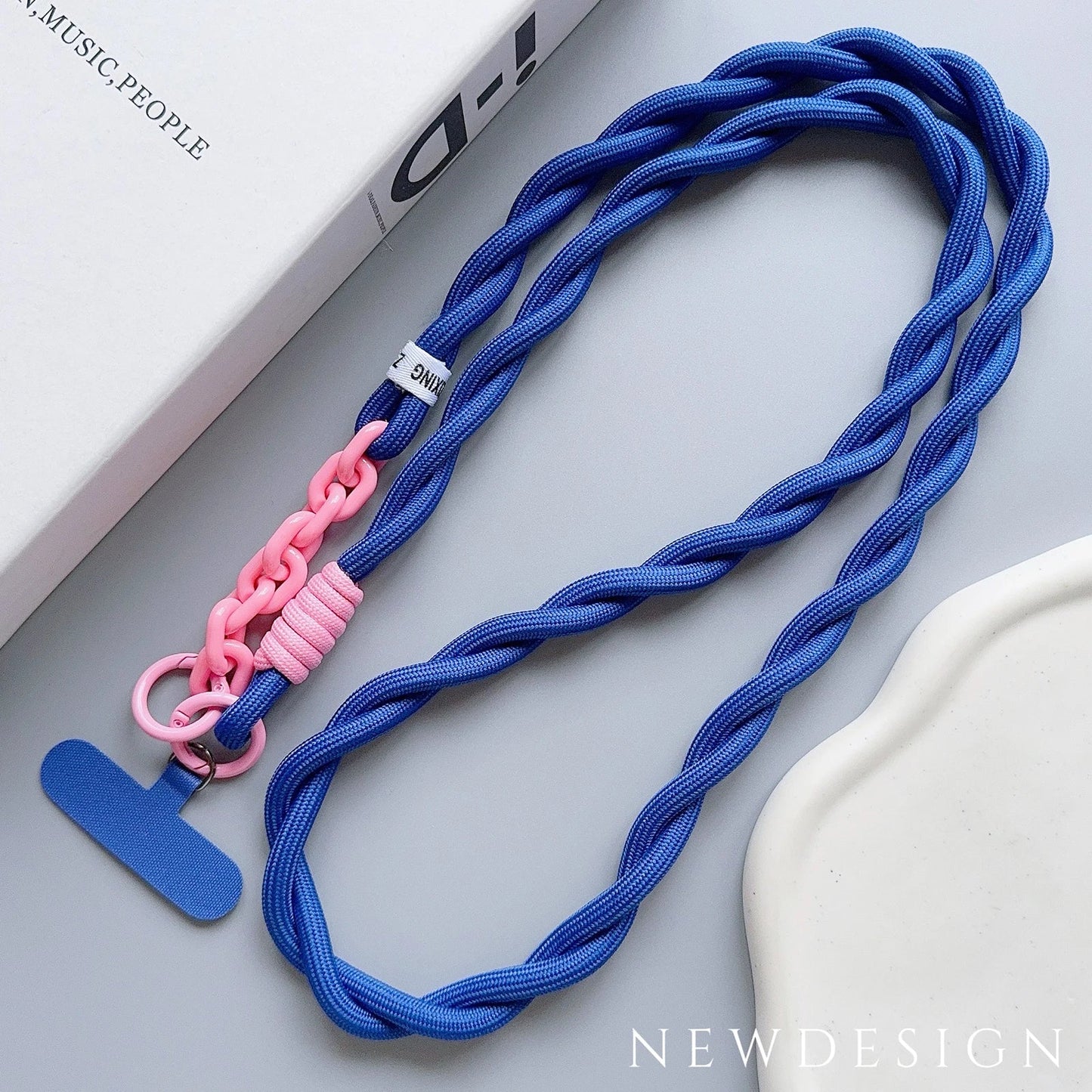 Cute and Durable Acrylic Crossbody Phone Lanyard with Diameter Adjustable Outdoor Universal Case, Anti-Lost Neck Cord, Wrist Strap, and Card Holder for Keys and ID